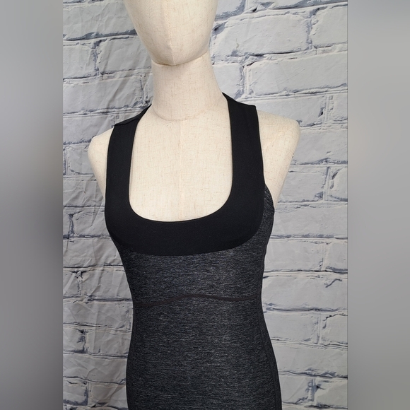 lululemon athletica Women's Tank  Top Mesh Back Black Gray Yoga Size 6 US - - Picture 12 of 13